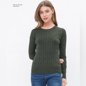 NWT Olive green textured sweatshirt